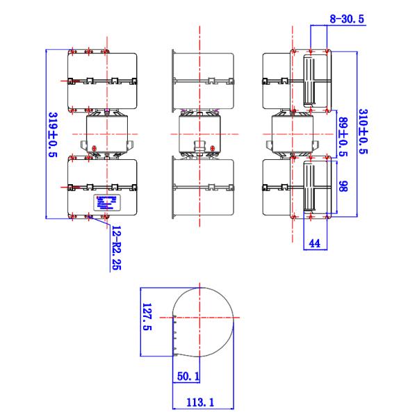 Bus Air Conditoner Blower Fan Motor Spal blower for Universal Bus