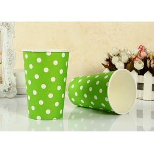 Customized Disposable Paper Drinking Cup For Party , Heat Insulation
