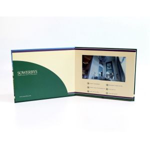 Business Gift Video In Print Brochure 7 Inch Video Book Custom Printing