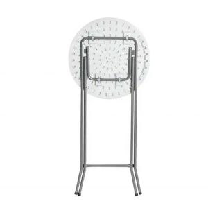 Mail Packing 60cm Round White Plastic Mini Bar Dining Table with Customized