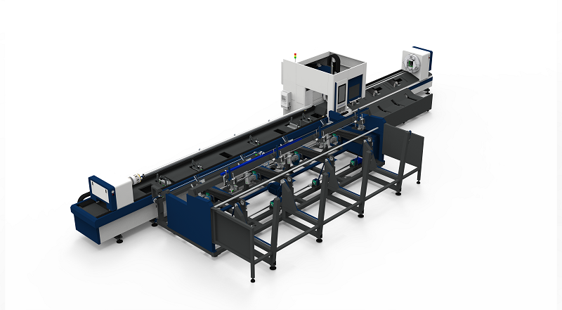 3 Chuck High Speed Heavy Duty Pipe Cutting Machine Fully Automatic Loading