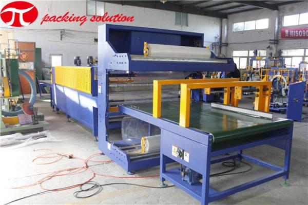Quality Strong Tension Horizontal Wrapping Machine With PLC Programmer Controller For Panel And Door for sale