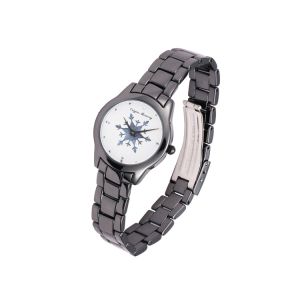 OEM Fashion 34mm Snowflake Ladies Skeleton Watch Custom With Chronograph