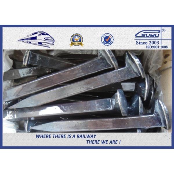 Quality Custom Railroad Track Spikes , Threaded Screw Spike For Rail Fastening Systems for sale