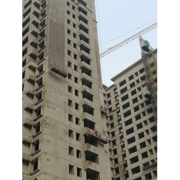 Quality Aluminium ZLP630 wire rope screw type end stirrup hoist motor suspended platform for sale