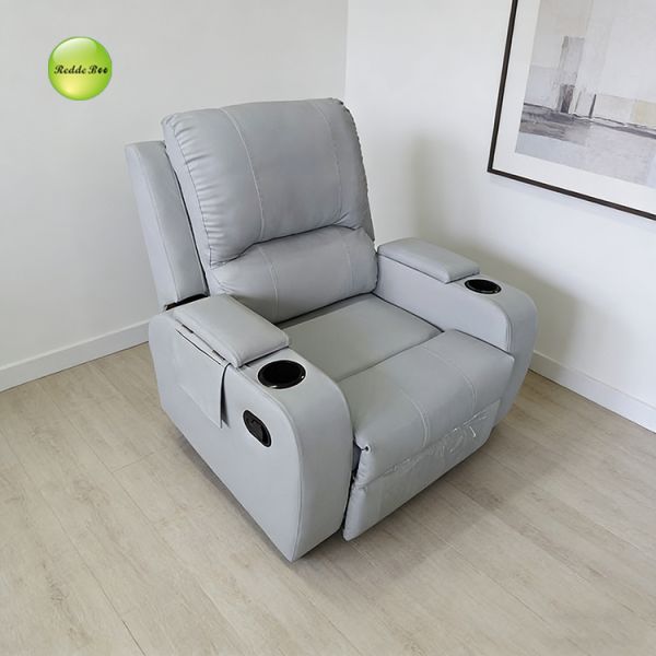Multi-position Adjustable Backrest Recliner Sofa with Built-In Cup Holders and Ergonomic Full-Body Support