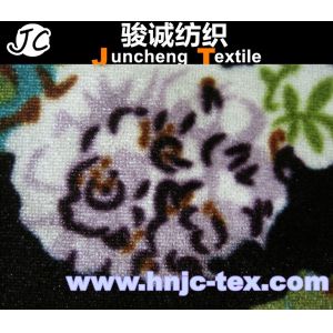 100% polyester printed velboa fabric/ penetration printing/ printed velvet
