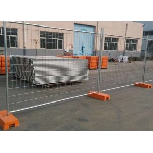 Removable Construction Temporary Fencing Stainless Steel With Base Footstop