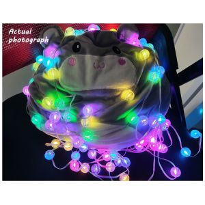 50 LED Leather Wire Waterproof String Lights Outdoor Bubble Bulb Lights