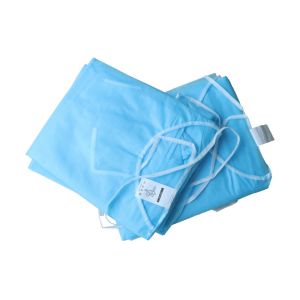 China Anti Fluid Apron Style Patient Exam Disposable Dressing Gowns on sale