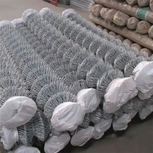 Outdoor 3.0mm Wire Dia Pvc Coating Galvanized Chain Link Fence Roll 50ft