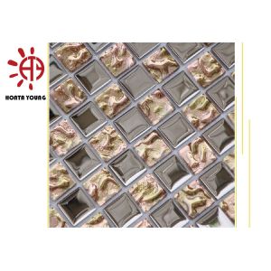 HTY - TS 300 300*300 Good Quality Silve Color Plating Ceramic Glass Metal Mosaic