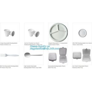 Disposable corn starch plates, biodegradable corn starch food container,