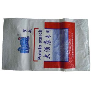 Gravure Printing Laminated Bopp Woven PP Sacks , Woven Polypropylene Rice Bags