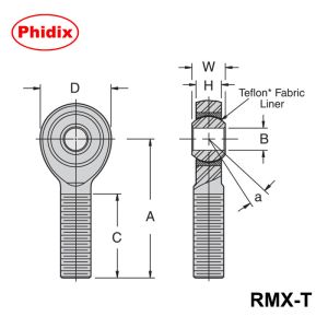 RMX/RMX-T Series Heavy-Duty PTFE-Lined Rod Ends | High Load Capacity for