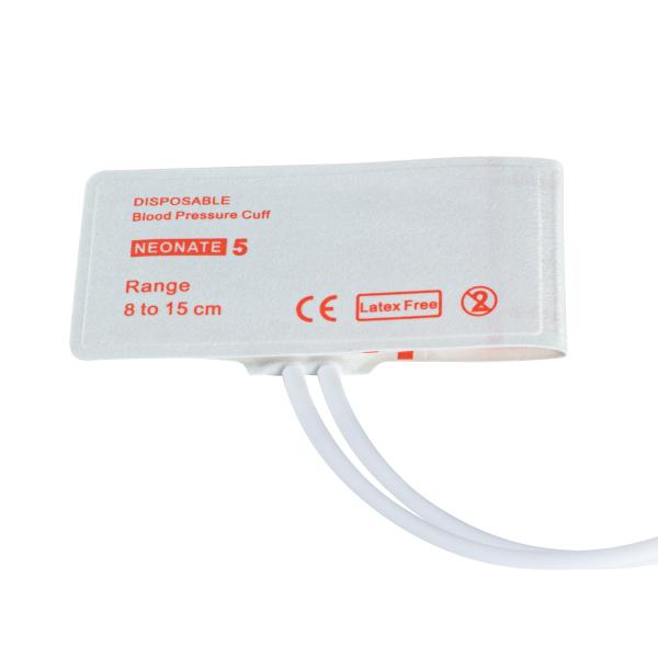 Quality Double Tube Disposable Neonate NIBP Cuff Size 5 8-15cm for Accurate Blood Pressure Monitoring for sale