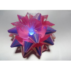 Transparent LED Glowing gift ribbon flower bows with LED light for celebration