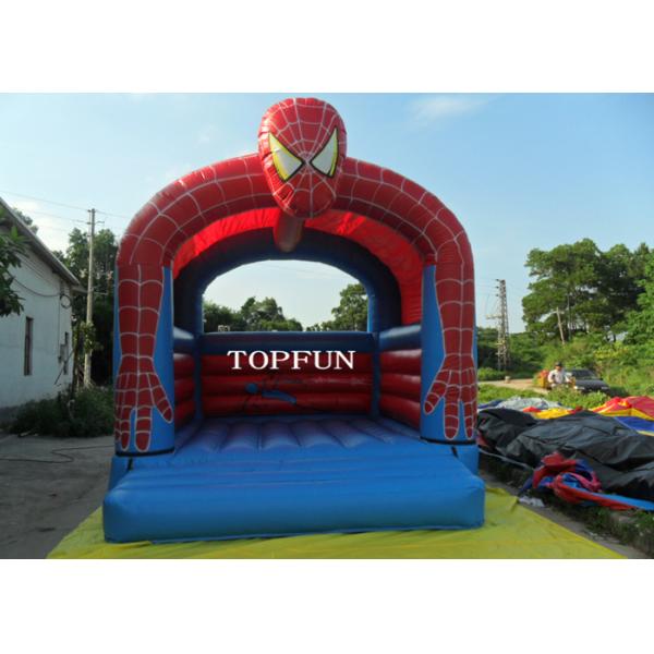 Red / Blue Inflatable Spiderman Jumping Castle Bouncy House Waterproof