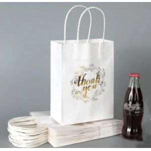 Custom Restaurant Food Delivery Take Out Packaging Bag Design Your Own Logo Flat
