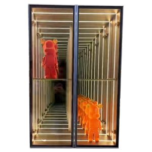 China 2024 Customized Thickness Acrylic LED Abyss Mirror Display Case for Retail Smoke Shop on sale