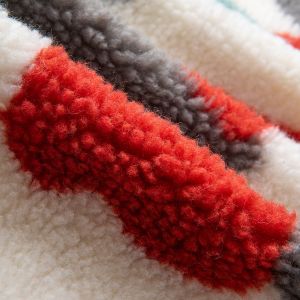 Soft Lamb Borg Sherpa Lining Sherpa Fleece Jacket with Customized Jacquard