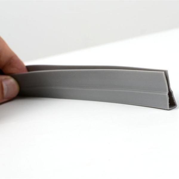 Quality Soundproof Plastic Cover Strip Door Bottom Garage Door Weather Seal Black Profile Customized for sale