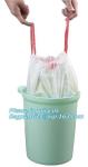 Customized biodegradable compostable Drawstring garbage bag, compostable garbage