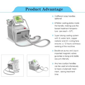 2 Cryo handles work same time portable cryolipolysis+Lipo laser machine