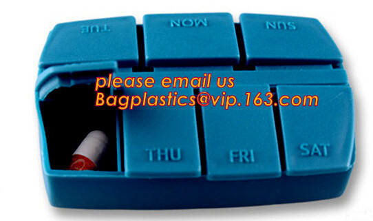 pill case with date letters,Hot Sale medicine box,Plastic 7 Days Pill Box, Cute