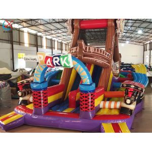 Inflatable Business Park Theme Huge Inflatable Dry Slides And Slides