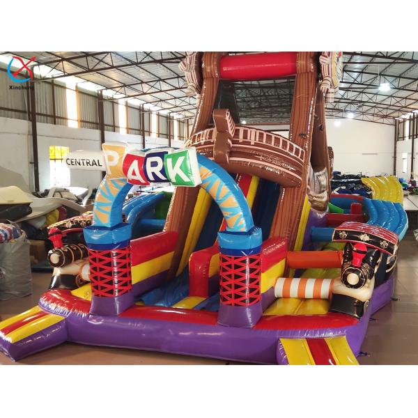Quality Inflatable Business Park Theme Huge Inflatable Dry Slides And Slides for sale