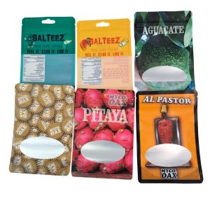 Stand-Up Pouch Packaging 3-Side Seal Flat Reusable Ziplock Window Mylar Aluminum