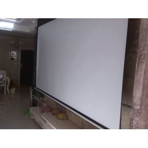 CE UL Certificate Automatic Projection Screen 133" 16:9 Digital Projector Fabric