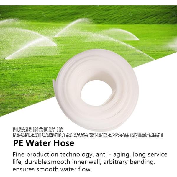2" X 33 FT PE Lay-Flat Swimming Pool Backwash Hose, Water Clearly Lightweight