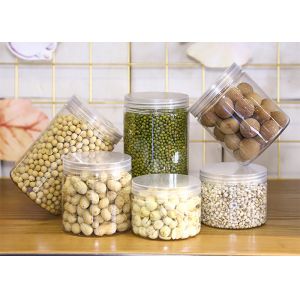 Refillable Dia 85mm Round Plastic Travel Container With Screw Lid