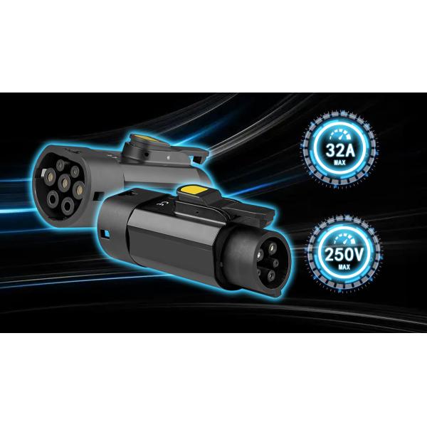 PC Copper Material and Suitable for 220V Input Voltage GBT to Type1/J1772 Converter EV Car Charge Adapter 220V 32A 7KW