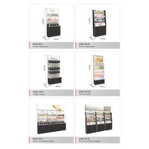Skincare Display Rack Black& Gold Wooden Laundry and Care Products Display