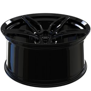 Staggered 22inch Gloss Black Monoblock Rims Alloy Wheels For Double Spokes