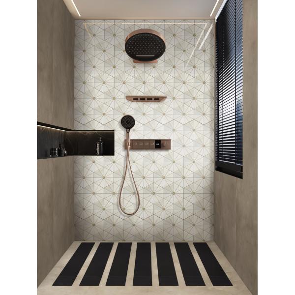 Waterproof Beige 300x260mm Natural Stone Mosaic For Building and Swimming Pool