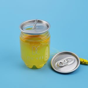 250ml Empty Disposable Plastic Beverage Cans With Aluminum Lid