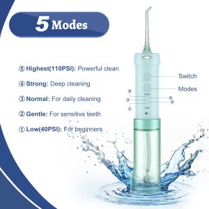 IPX7 Retractable oral irrigator Water Flosser Professional Cordless Dental Mini