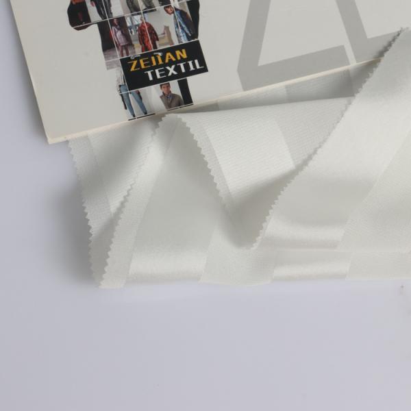 Wholesale Silk Like Soft Recycled Chiffon Satin Stripe polyester fabric for dress