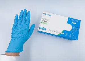 Wholesale Disposable CE FDA Nitrile Chemical Resistant Gloves Latex Free / Antibacterial from china suppliers