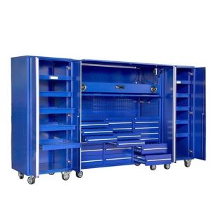 Workshop Storage with this Heavy Duty Metal Tool Cabinet Handle and Wheels Included