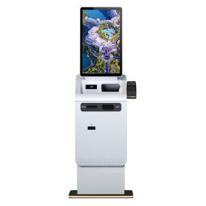 High Durable Hotel Check In Kiosk For Businesses With Printer Scanner And Camera