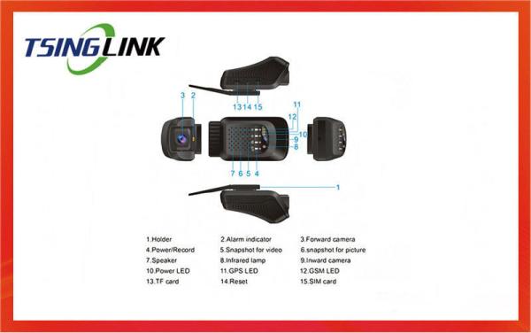 Quality HD GPS Tracking Dash Cam , Wireless Dash Cam With Video Recording Function for sale