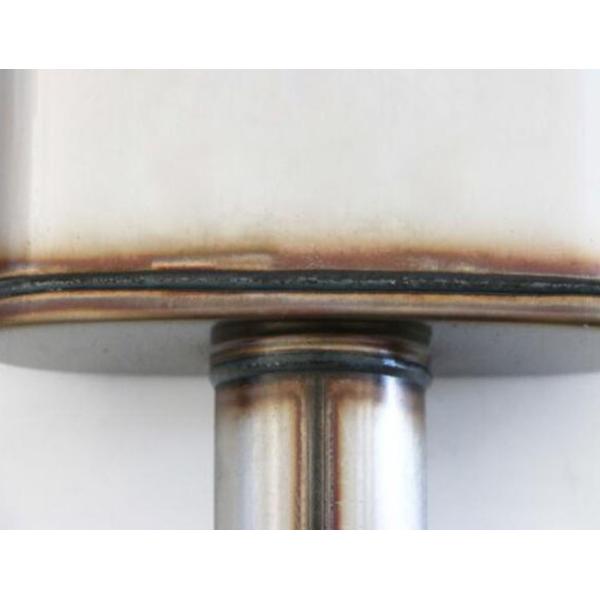 Oval 2.5" Inlet Outlet SS 409 Muffler For Magnaflow