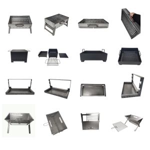 Square Carbon Steel 1.0mm Folding Charcoal BBQ Grill