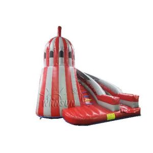 Helter Skelter Inflatable Water Slide With Air Blower And Repair Kits