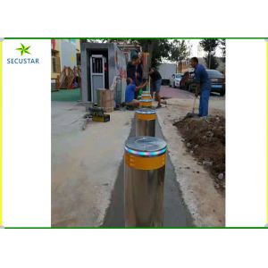 Remote Control Hydraulic Rising Bollards , Electric Retractable Bollards Height